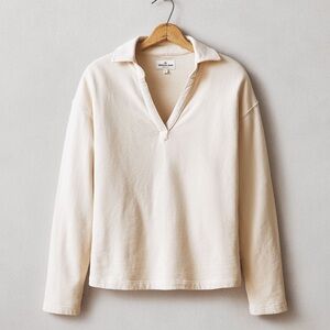 American Giant Women's French Terry Popover size S in Almond Peach